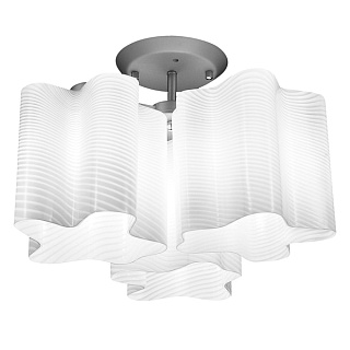 картинка 802031 (MC998-3A) Люстра  NUBI ONDOSO 3х40W E27 ХРОМ/БЕЛЫЙ ПОЛОСАТЫЙ (в комплекте) от интернет-магазина К1-СТРОЙ