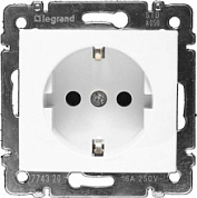 картинка Розетка с заземлением белая 774420 Legrand Valena от интернет-магазина К1-СТРОЙ
