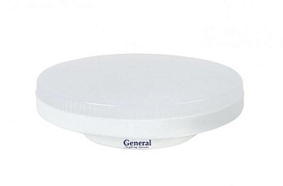 картинка Светодиодная лампа GX53 LED 7W 220V 2700K мат. General от интернет-магазина К1-СТРОЙ