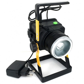 картинка Переносной аккумуляторный светодиодный фонарь прожектор 100вт от интернет-магазина К1-СТРОЙ
