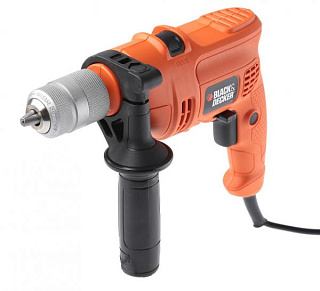 картинка Электронная ударная дрель KR604CRES, 600 Вт, 13 мм , реверс BLACK&DECKER от интернет-магазина К1-СТРОЙ