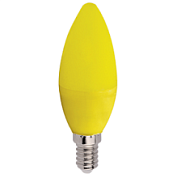 картинка Свеча Желтая матовая колба 6W 220V E14, 103x37 C4TY60ELY Ecola от интернет-магазина К1-СТРОЙ