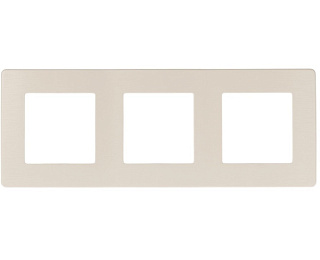 картинка Рамка для розеток и выключателей Серия 12, 12-5103-02 на 3 поста, Сатин слоновая кость ЭРА от интернет-магазина К1-СТРОЙ