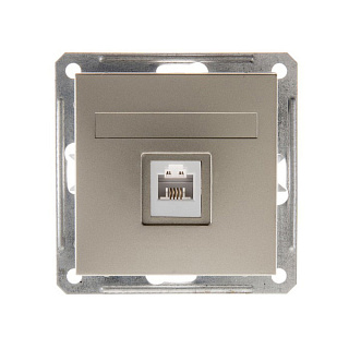 картинка Розетка телефонная RJ-11 шампань Wessen 59 Schneider Electric от интернет-магазина К1-СТРОЙ