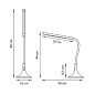 808916 (JK849-WH) Настольная лампа MURO LED 8W 600LM 4000K White (в комплекте)