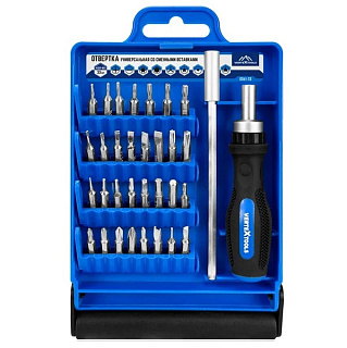 картинка Отвертка универсальная со сменными вставками 33шт 0061-33 VertexTools от интернет-магазина К1-СТРОЙ