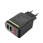 Адаптер с дисплеем 12Вт C39A с 2 USB HOCO