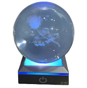 картинка Ночник светильник шар на подставке хрустальная сфера, RGB от интернет-магазина К1-СТРОЙ