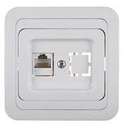 картинка Розетка компьютерная белый CAT5e Makel Mimoza  от интернет-магазина К1-СТРОЙ