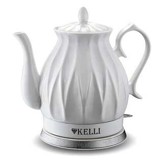 картинка Чайник керамический 2л. KL-1341Белый KELLI от интернет-магазина К1-СТРОЙ