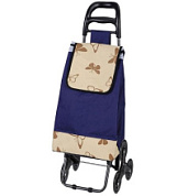картинка Сумка-тележка хозяйственная, 37 x 28 x 96 см A204 "БАБОЧКИ" (1/8) РЫЖИЙ КОТ от интернет-магазина К1-СТРОЙ