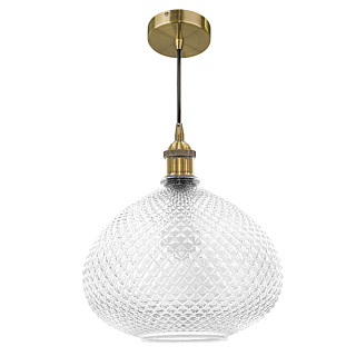 картинка 798031 (1252/1) Люстра  GENNI 1х40W E27 ЛАТУНЬ/ПРОЗРАЧНЫЙ (в комплекте) от интернет-магазина К1-СТРОЙ