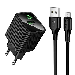 картинка Сетевое зарядное устройство с дисплеем CS81A HOCO от интернет-магазина К1-СТРОЙ