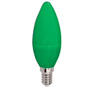 картинка Свеча Зеленая матовая колба, 6W 220V E14 103x37 candle LED Ecola от интернет-магазина К1-СТРОЙ
