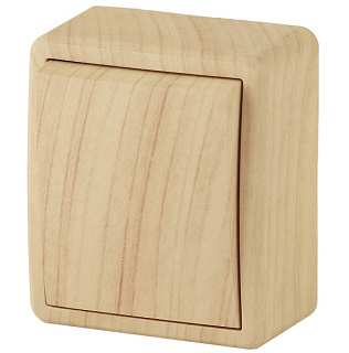 картинка Выключатель 11-1201-11, 10АХ-250В IP20 ОУ, сосна Эксперт ЭРА от интернет-магазина К1-СТРОЙ