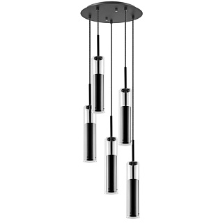 картинка 756057 (MD6913-5A) Люстра CILINO 5х40W GU10 MATT BLACK (в комплекте) от интернет-магазина К1-СТРОЙ