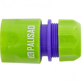 картинка Соединитель пластмассовый быстросъемный для шланга 1/2" 66135 Palisad от интернет-магазина К1-СТРОЙ