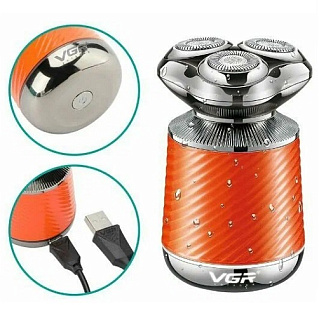 картинка Электробритва аккумуляторная IPX6 3в1 V-391 VGR от интернет-магазина К1-СТРОЙ