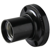 картинка Патрон для ламп накладной прямой Е27 черный карболитовый от интернет-магазина К1-СТРОЙ