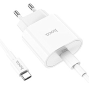 картинка Сетевое зарядное устройство Type-C 1м белый С94А Hoco от интернет-магазина К1-СТРОЙ