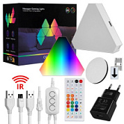 картинка Светодиодный светильник RGB Треугольники 12 шт с пультом управления и Wi-Fi от интернет-магазина К1-СТРОЙ