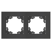 картинка Рамка двухместная графит А0044-Gr Афина Universal от интернет-магазина К1-СТРОЙ