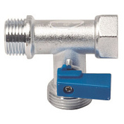 картинка Кран шаровой для стиральной машины проходной 1/2"х3/4"х1/2" 270 KAISER от интернет-магазина К1-СТРОЙ