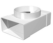 картинка Соединитель Т-обр. пластик плоских воздуховодов 60х120 с выходом на фланц. воздухораспр. D100/612ТФ10П ERA от интернет-магазина К1-СТРОЙ