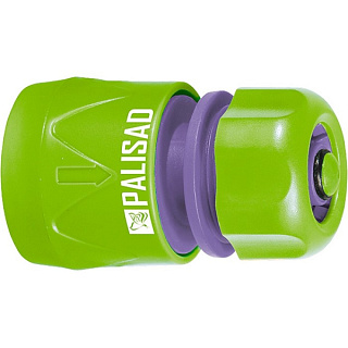 картинка Соединитель пластмассовый, быстросъемный для шланга 1/2, аквастоп Palisad от интернет-магазина К1-СТРОЙ