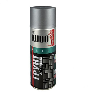 картинка Грунт-аэрозоль универсальный алкидный, серый 520 мл KU-2001 KUDO от интернет-магазина К1-СТРОЙ