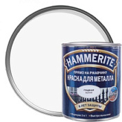 картинка Краска для металлических поверхностей гладкая белая 0,75л HAMMERITE SMOOTH от интернет-магазина К1-СТРОЙ