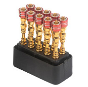 картинка Набор бит двусторонних с магнитом (BT8) PH2-65 (10шт/уп красн-зол) BT8-265 SKOLE от интернет-магазина К1-СТРОЙ