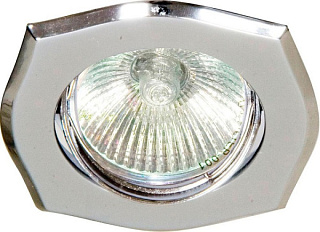 картинка Светильник встраиваемый A246 потолочный MR16 G5.3 серый-хром 17736 Feron от интернет-магазина К1-СТРОЙ