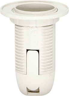 Патрон для ламп c кольцом бел. 230V E14, LH112