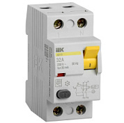 картинка Выключатель дифференциальный (УЗО) ВД1-63 2Р 32А 30мА IEK от интернет-магазина К1-СТРОЙ