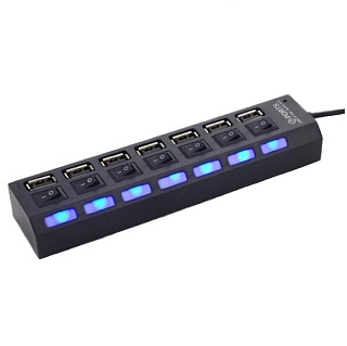картинка Универсальный разветвитель JC701 USB2.0 HUB 7 портов от интернет-магазина К1-СТРОЙ