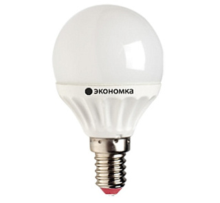 картинка Лампа светодиодная шар LB LED 7W E14 4500К Экономка от интернет-магазина К1-СТРОЙ