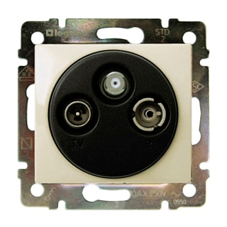 картинка Розетка телевизионная TV-FM-SAT слоновая кость Legrand Valena от интернет-магазина К1-СТРОЙ