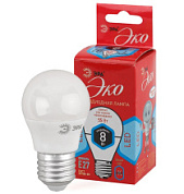 картинка Лампа светодиодная ЭКО P45 8w E27 4000k Led ЭРА шар от интернет-магазина К1-СТРОЙ