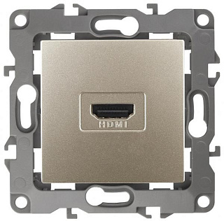 картинка Розетка HDMI, 12-3114-04 шампань ЭРА от интернет-магазина К1-СТРОЙ