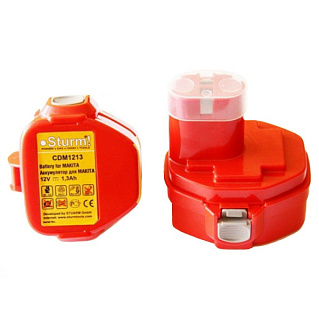 картинка Батарея 12В 1.3А*ч Ni-Cd для аккумуляторной дрели Makita 6271 CDM1213 Sturm от интернет-магазина К1-СТРОЙ