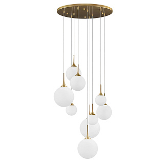 картинка Люстра подвесная Lightstar GLOBO 9х40W E14, золото/белый от интернет-магазина К1-СТРОЙ