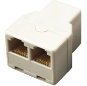 картинка Телефонный двойник (гнездо - 2 гнезда) 6P-4C 03-0032 Rexant от интернет-магазина К1-СТРОЙ