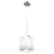 картинка 802111 (MD998-1) Подвес  NUBI ONDOSO 1х40W E27 ХРОМ/БЕЛЫЙ ПОЛОСАТЫЙ (в комплекте) от интернет-магазина К1-СТРОЙ