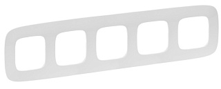 картинка Рамка 5-постовая, цвет белый 754305 Legrand Valena ALLURE от интернет-магазина К1-СТРОЙ