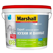 картинка Краска для кухни и ванной влагостойкая интерьерная баз BW 0,9л MARSHALL от интернет-магазина К1-СТРОЙ