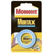 картинка ХЕНКЕЛЬ Момент Клеящая монтажная двусторонняя лента (1,5м) 80кг 1772719 от интернет-магазина К1-СТРОЙ