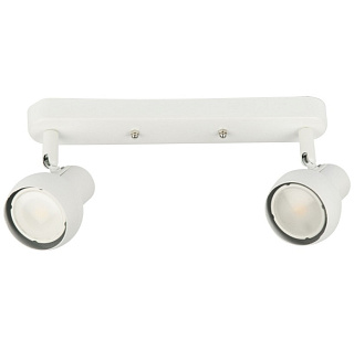 картинка Светильник декоративный накладной без ламп GU10x2шт, металл белый DLC-S621 GU10x2 WHITE Fametto Sotto от интернет-магазина К1-СТРОЙ