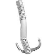 картинка Крючок тройной перфорированный большой матовый хром от интернет-магазина К1-СТРОЙ