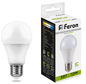 картинка Лампа светодиодная А60 E27 10W 175-265V 4000K 25458 LB-92 Feron от интернет-магазина К1-СТРОЙ